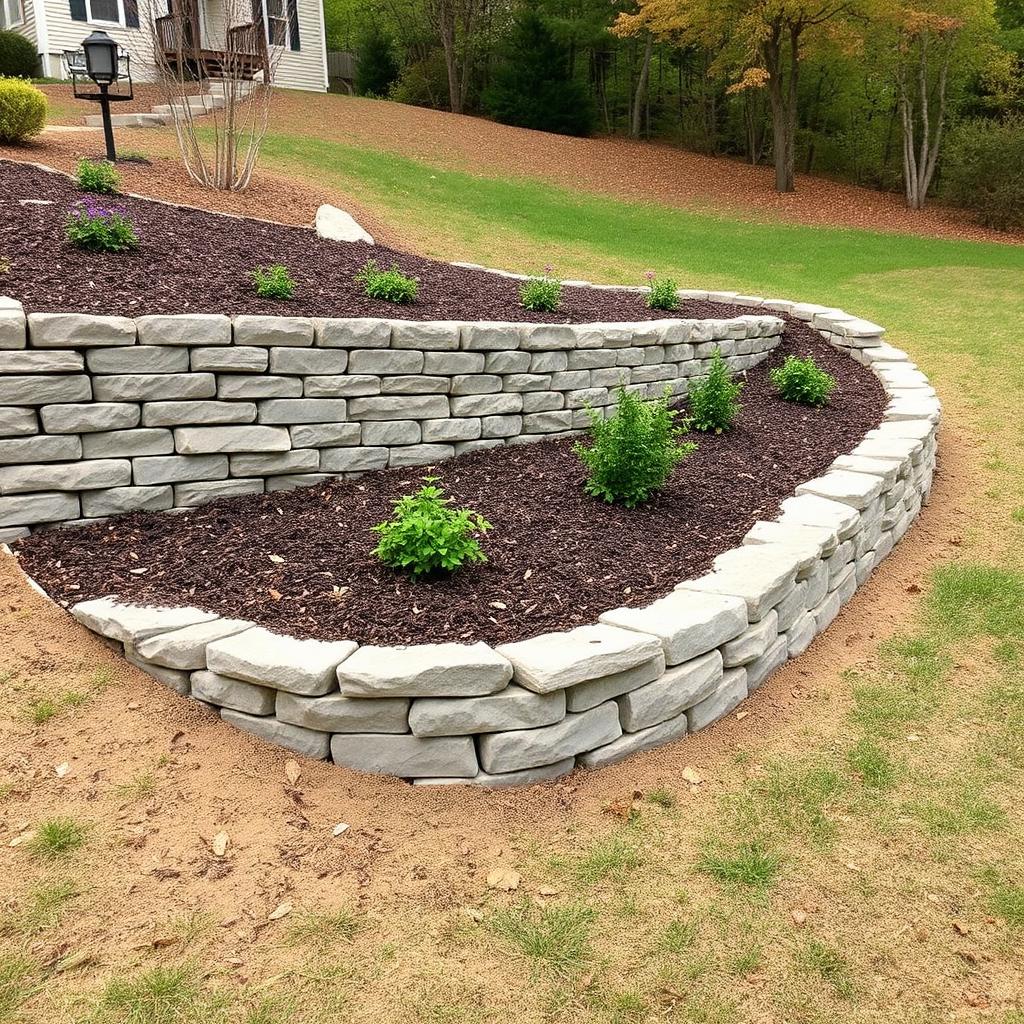 Stacked Stone Retaining Wall — Franklin, TN