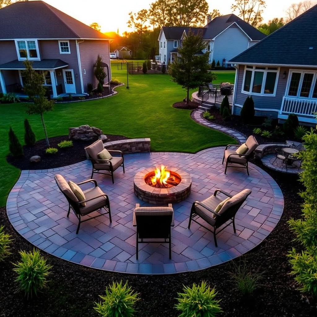 Paver Patio with Fire Pit — Nashville, TN